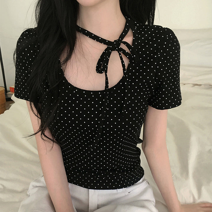 Damer Polka Dot Bluse Skovae