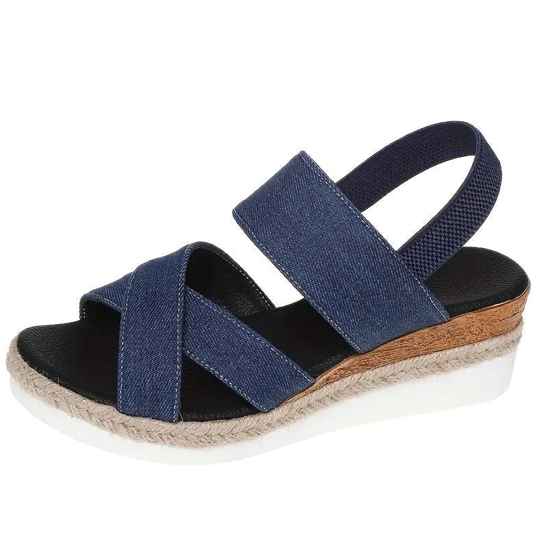 Dame Wedge-sandaler med flettet design og ergonomisk fodseng Stilla