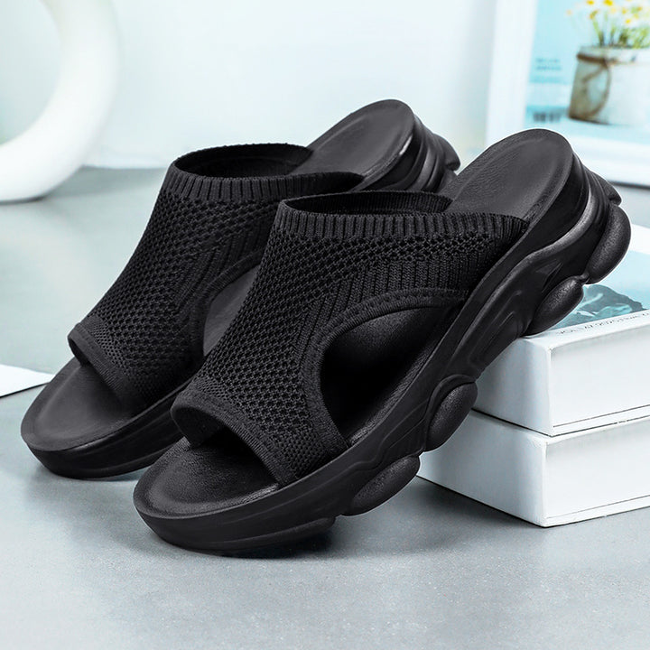 Femme Open-Toe Strik-Sandaler med polstret sål Stilla