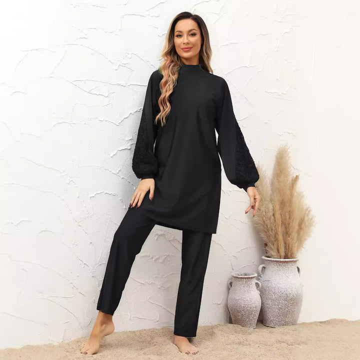 Damer Elegant Tunika-Outfit med Ruffles detaljer Stilla