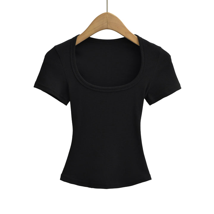 Dame figursyet rundhalset T-shirt lavet af kvalitetsjersey Stilla