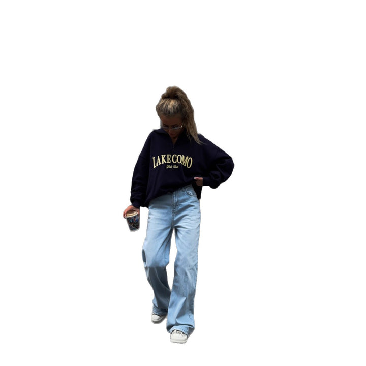 Kvinders afslappede zip sweatshirt i urban stil med logo print Stilla
