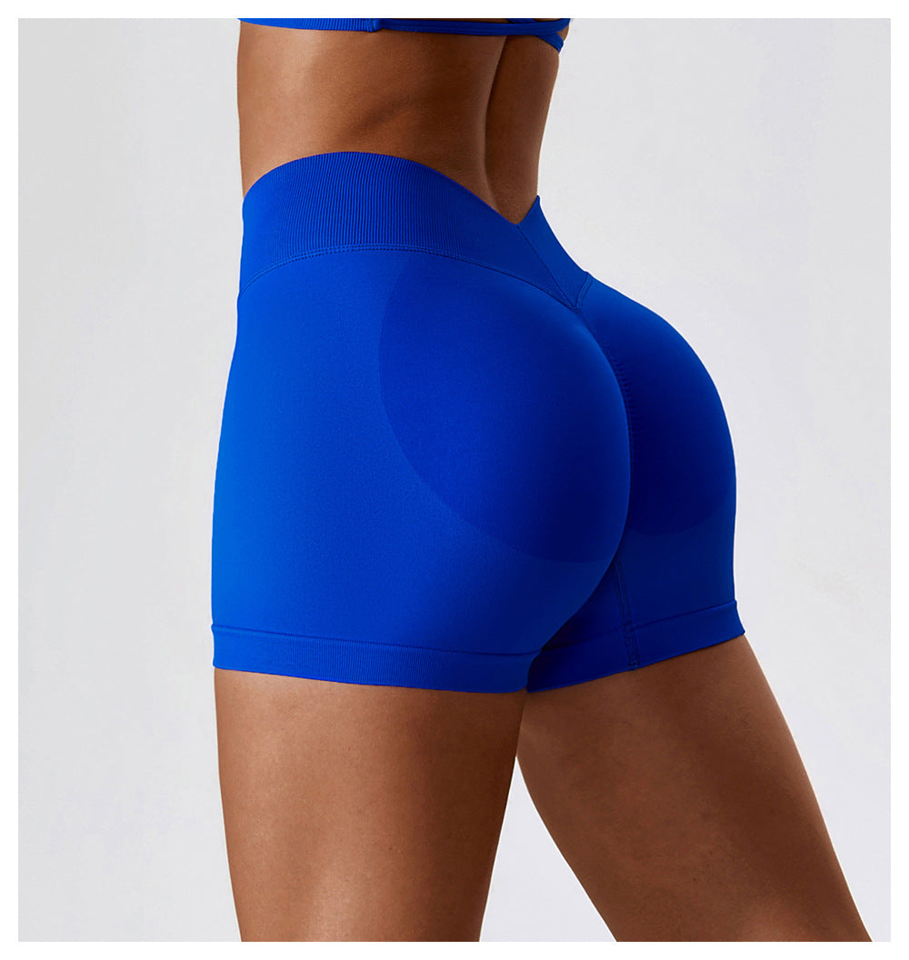 Stilla | Høj Talje Yoga Shorts Mave Kontraherende Hip Raise Fitness Bukser