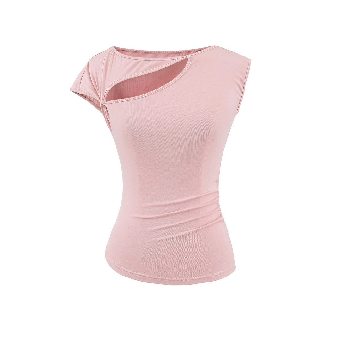 Dame figurtilpasset overdel med elegant drapering og raffineret skulderparti Stilla