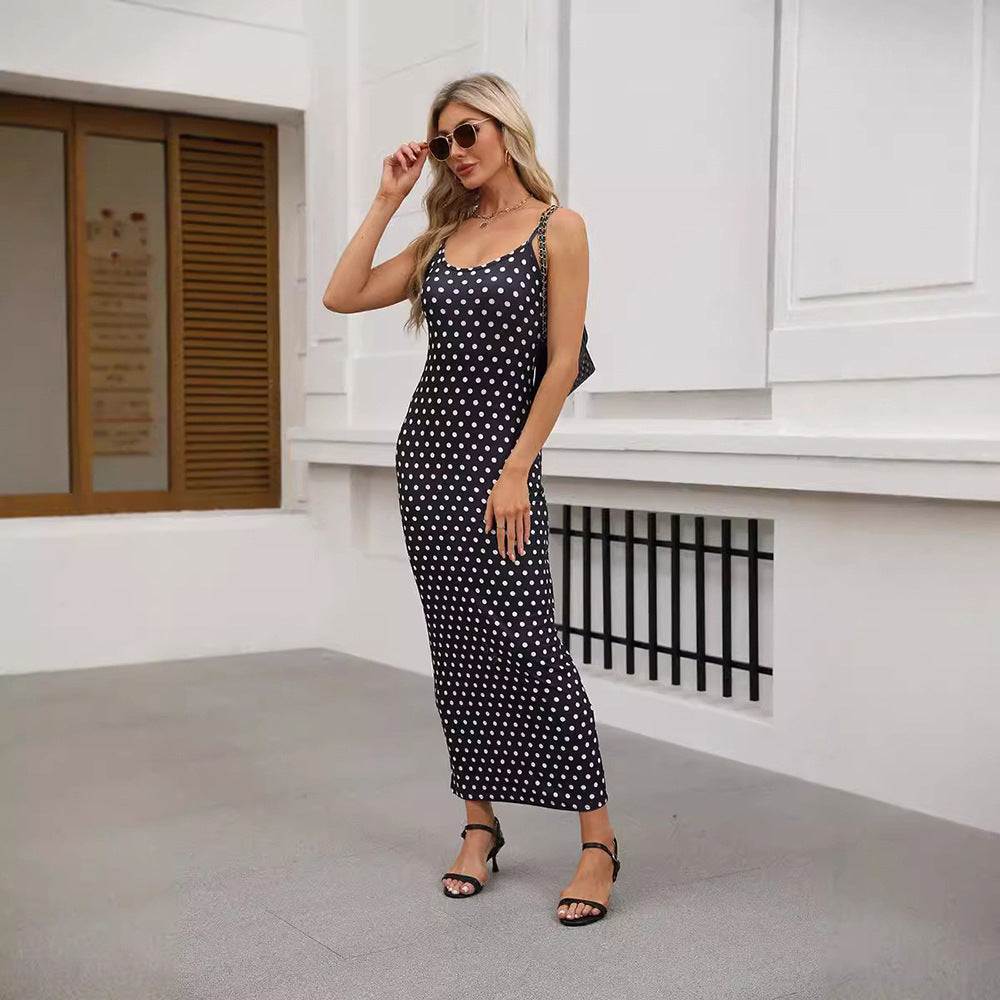 Femme Polka Dot Maxi Kjole Stilla