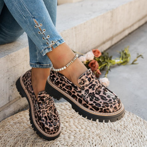 Dames fashionable loafers med komfortabel platform og elegant sål Stilla