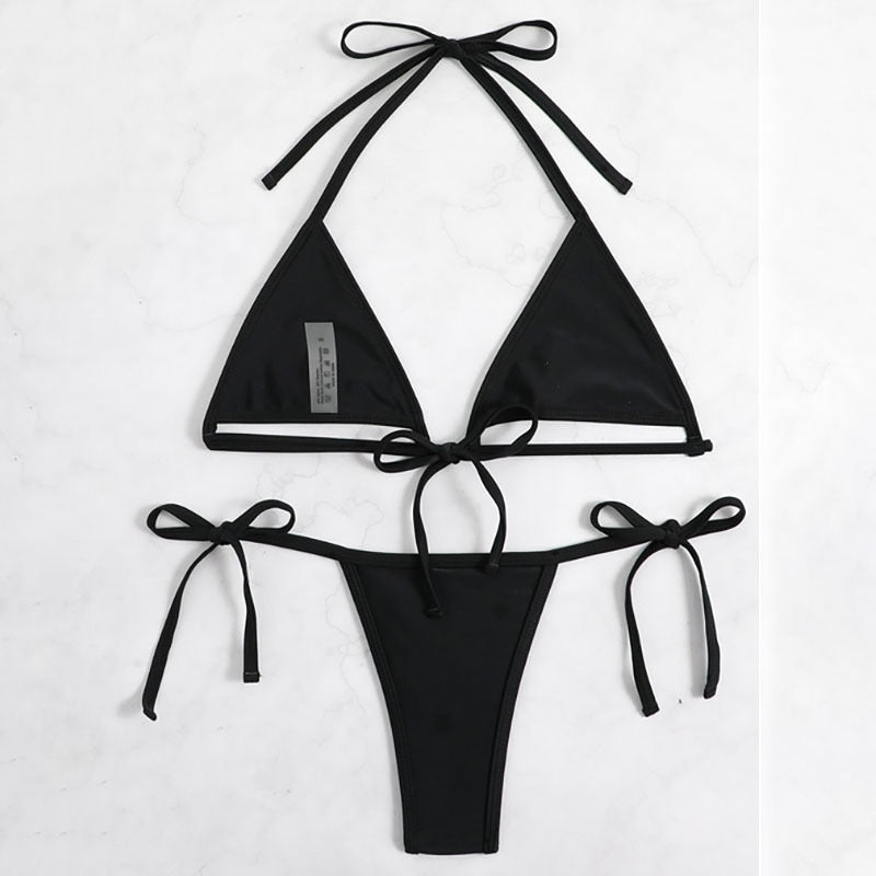 Dame Cut-Out Bikini med snøre detaljer Skovae