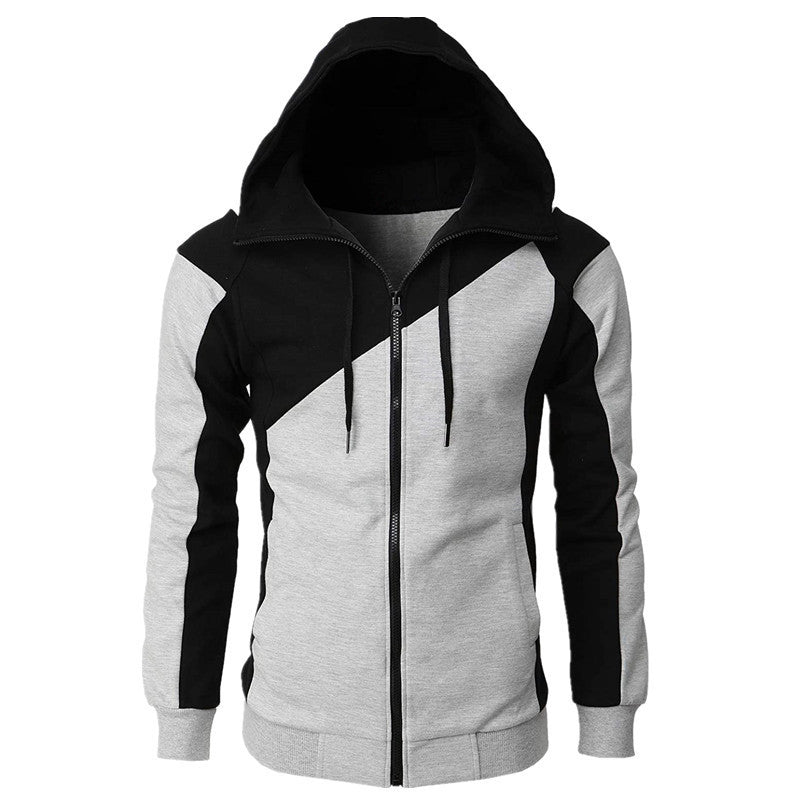 Herre sporty hoodie med moderne snit og farveblokdesign Stilla