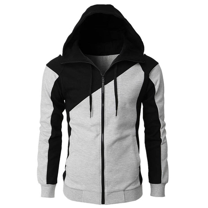 Herre sporty hoodie med moderne snit og farveblokdesign Stilla