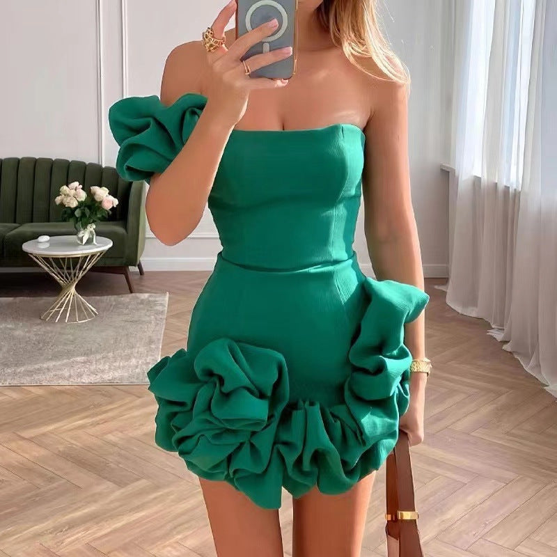 Stilla | Sensuel One-Shoulder Strapless Bodycon Kjole