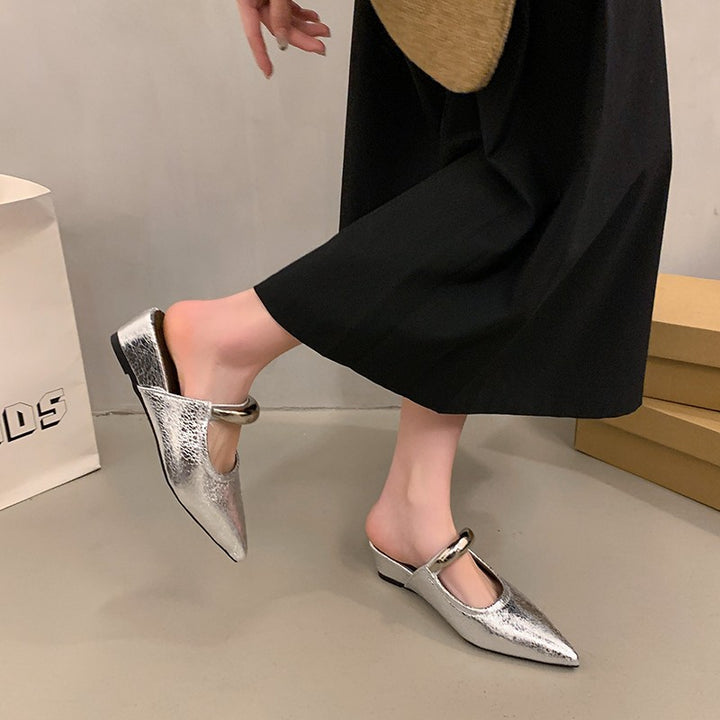 Dame spidse Slingback-muler med slankt spændeakcent Stilla