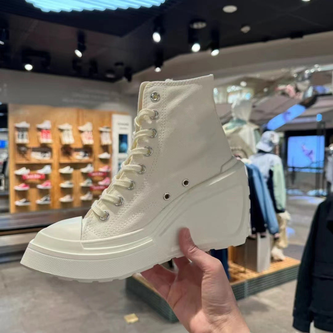 Dame High-Top Plateau-Sneakers med elastisk snørring og moderigtigt design Stilla