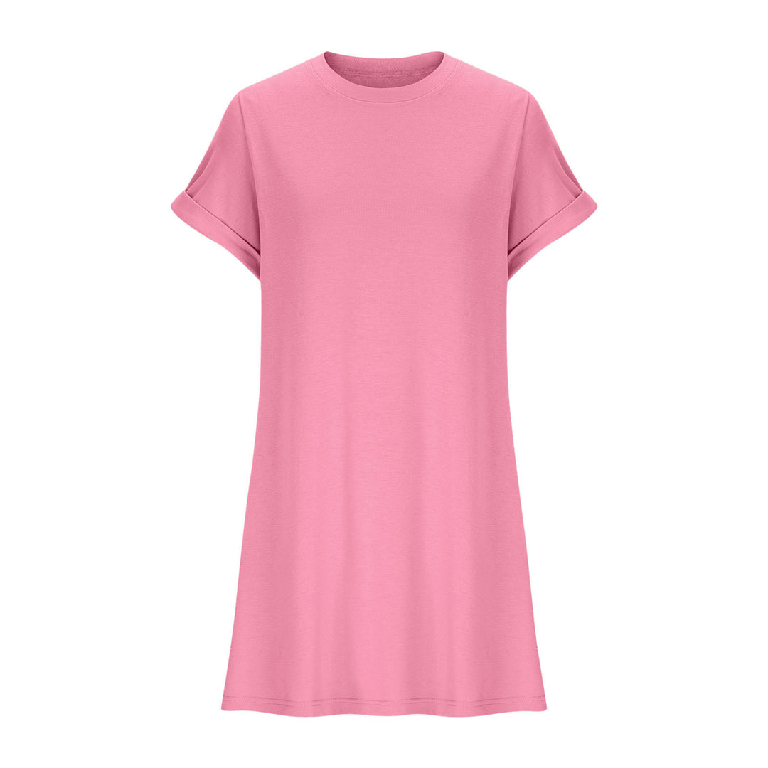 Dame afslappet lomme T-shirt kjole Stilla
