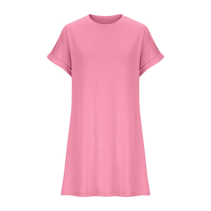Dame afslappet lomme T-shirt kjole Stilla