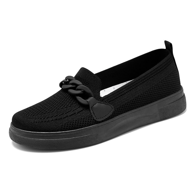 Femme Slip-On Fashion Sneakers med kæde-detalje Stilla