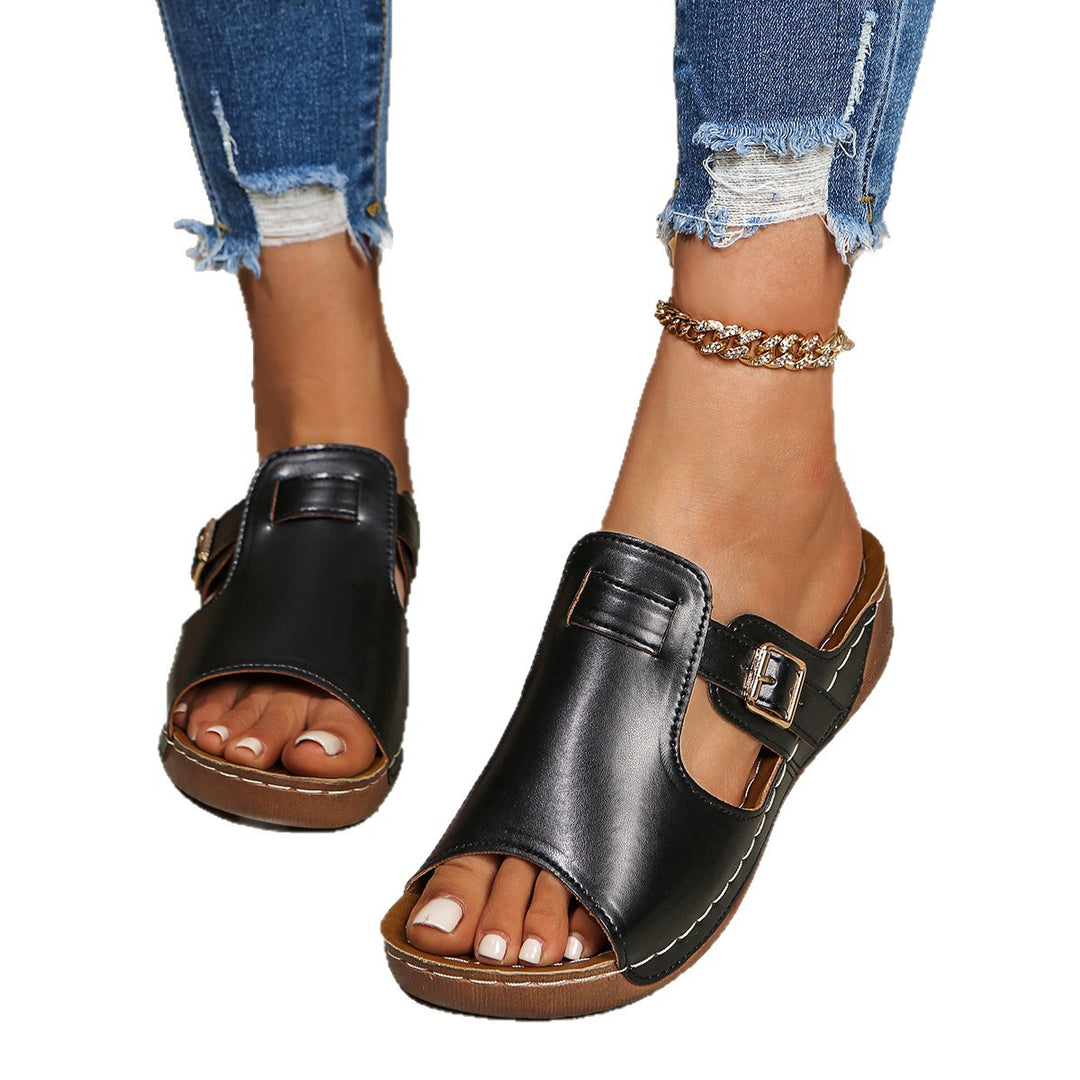 Dame Justerbare Åben Tå Slip-on Sandaler Stilla