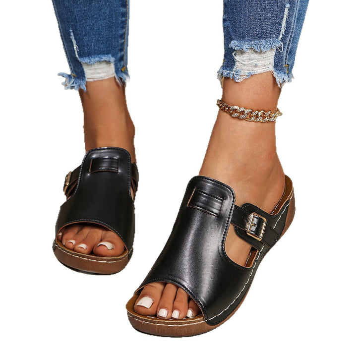 Dame Justerbare Åben Tå Slip-on Sandaler Stilla