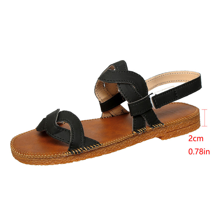 Dame strandsandaler med flettet rem-design og skridsikker sål Stilla