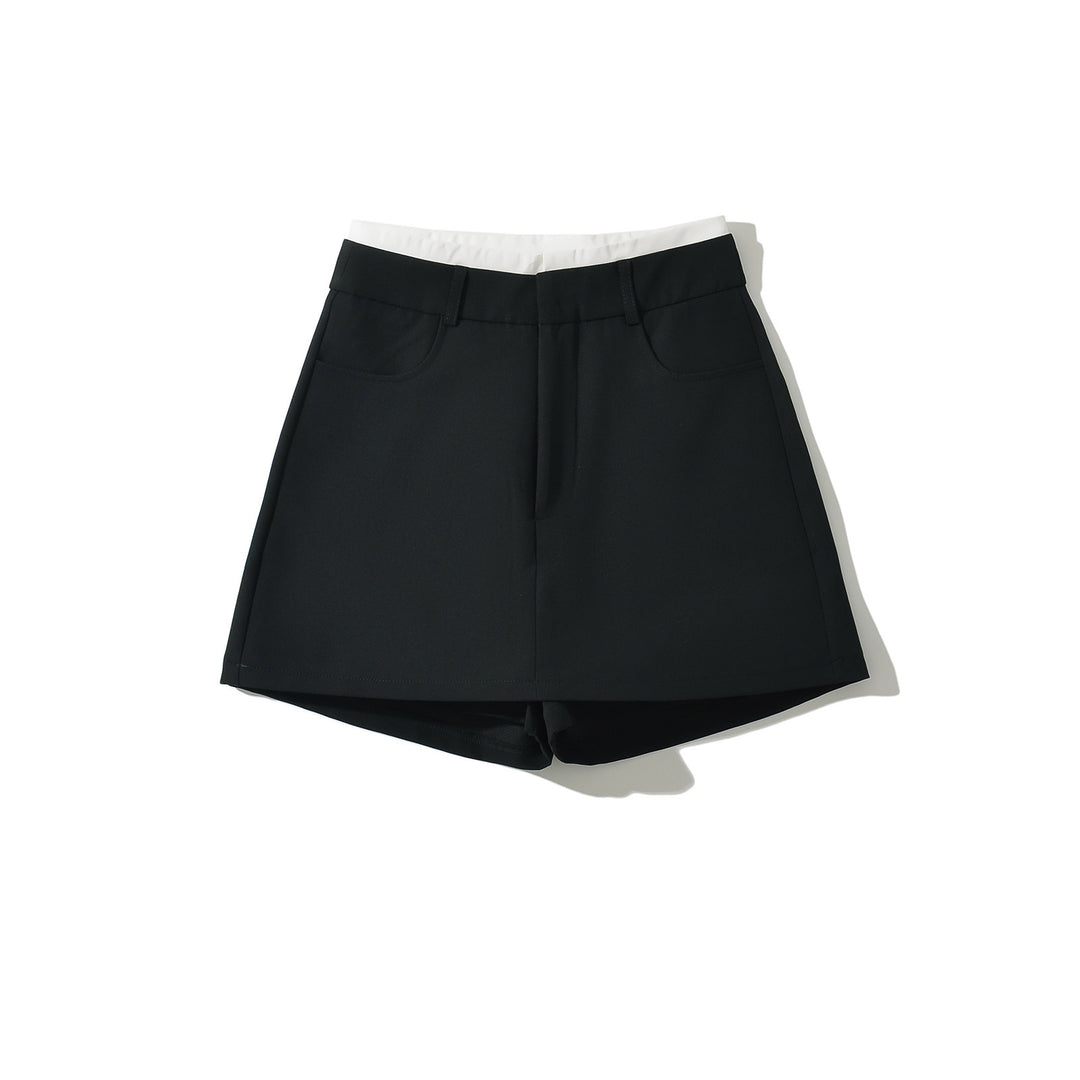 Dame sporty A-linje mini skirt med praktiske lommer og elastisk talje Stilla