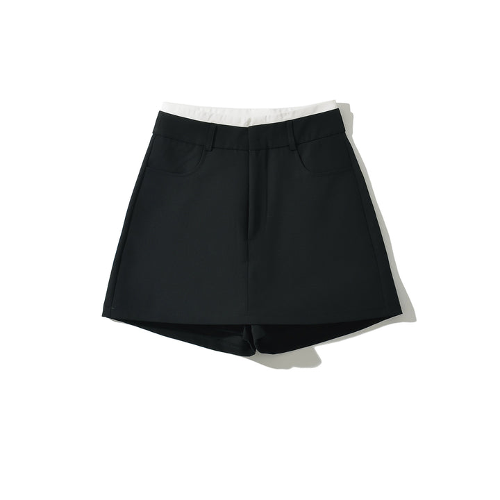 Dame sporty A-linje mini skirt med praktiske lommer og elastisk talje Stilla