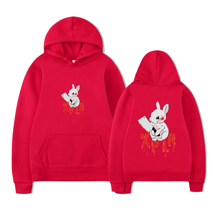 Kvinders hoodie med iøjnefaldende tegneserjemotiv og behagelig pasform Skovae
