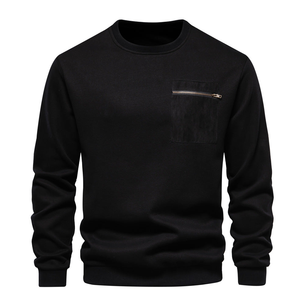 Herrer sweatshirt med praktisk brystlomme og moderne design Stilla