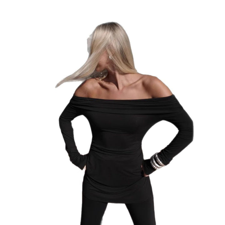 Femme Off-Shoulder Raffung Tunika Top Stilla