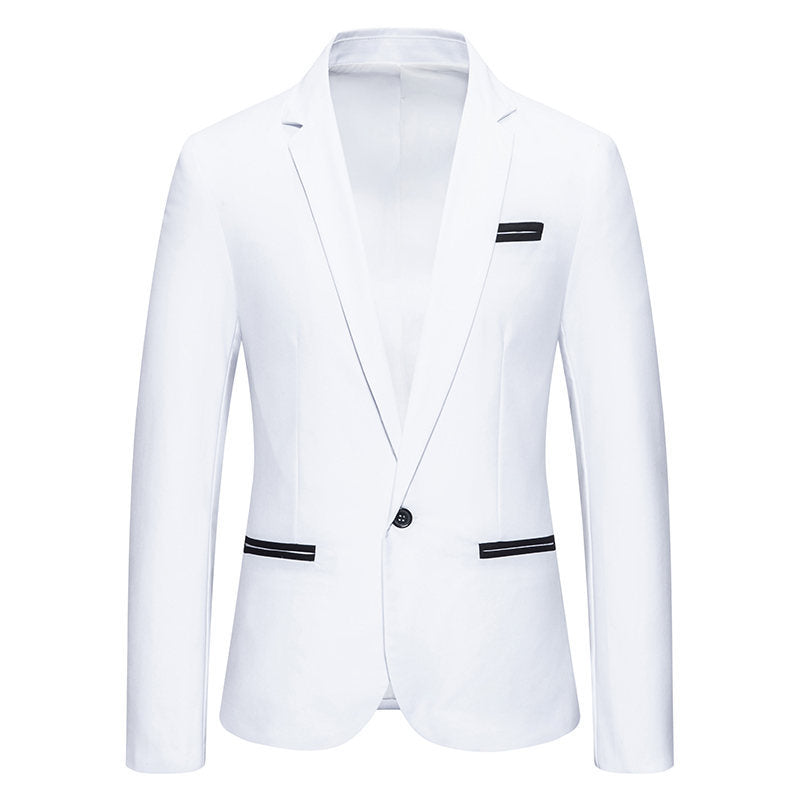 Herrer skræddersyet Slim-Fit Blazer med kontrasterende besætning Stilla