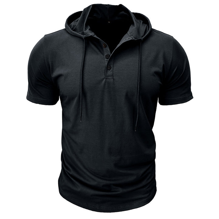 Herre Kortærmet Hoodie T-Shirt Stilla
