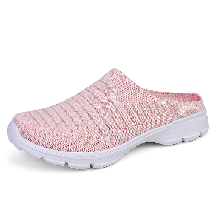 Dame nan strikket slip-on klogs med stødabsorberende EVA-mellemsål og ergonomisk hæl støtte Skovae