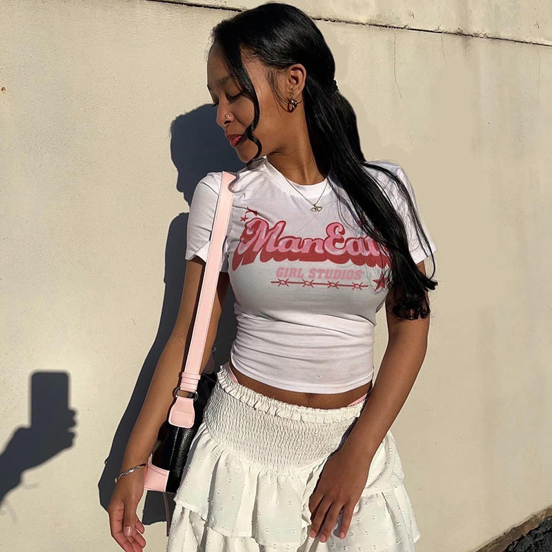 Dame Grafiktryk Crop Top Stilla 1751515531