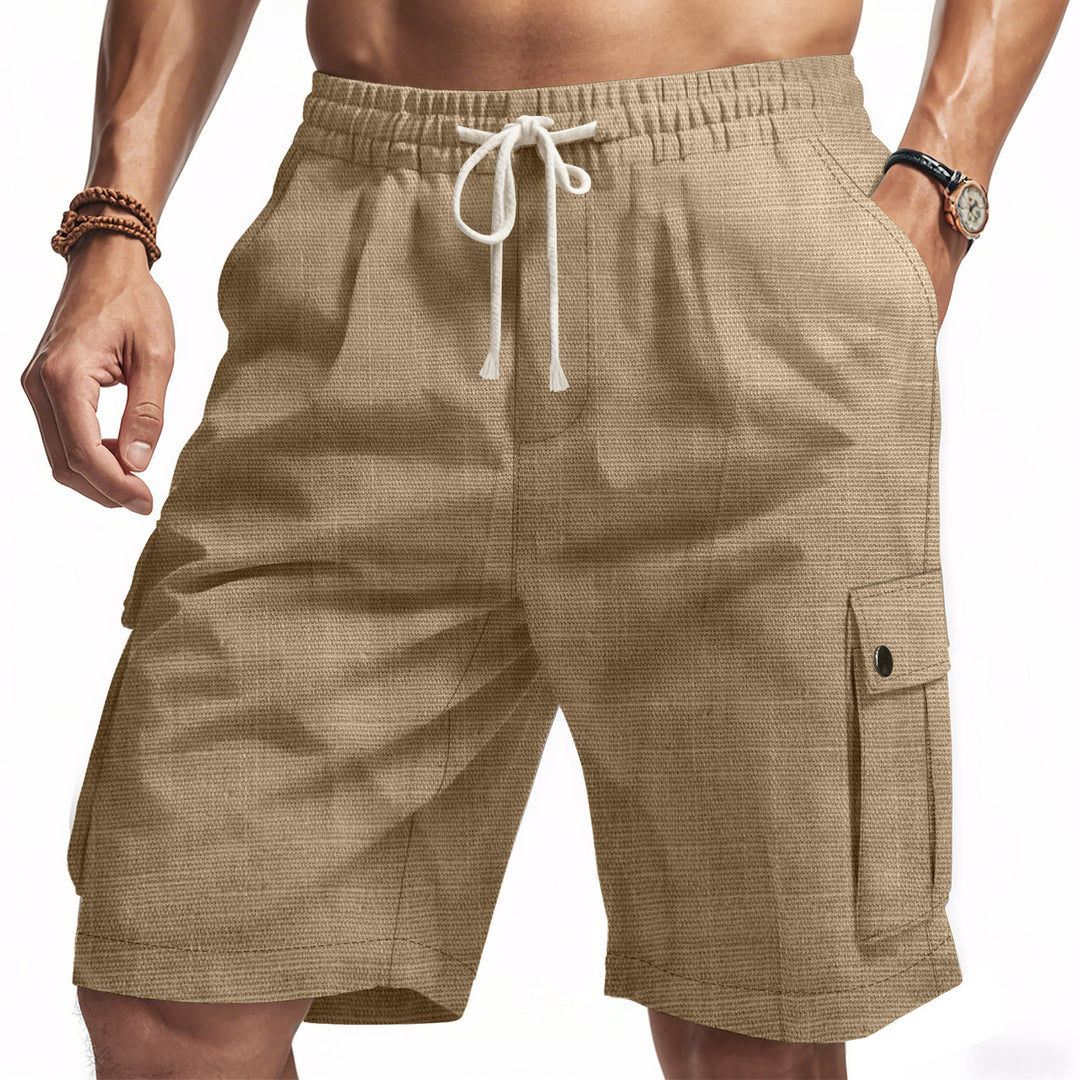 Herren lette Cargo-Bermuda med elastisk talje og snøre Skovae