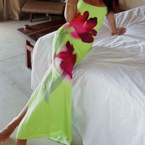 Dame Blomst Maxi Kjole Stilla