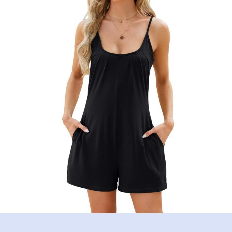 Dame jumpsuit med justerbare stropper og lommer Stilla