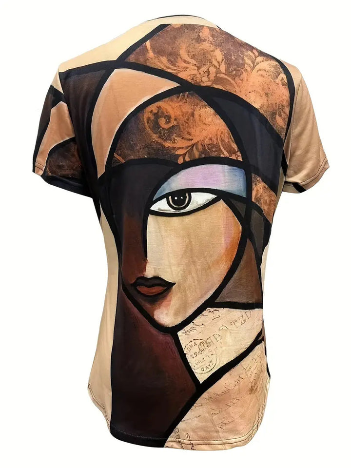 Dame Kunstnerisk Grafik T-Shirt Stilla