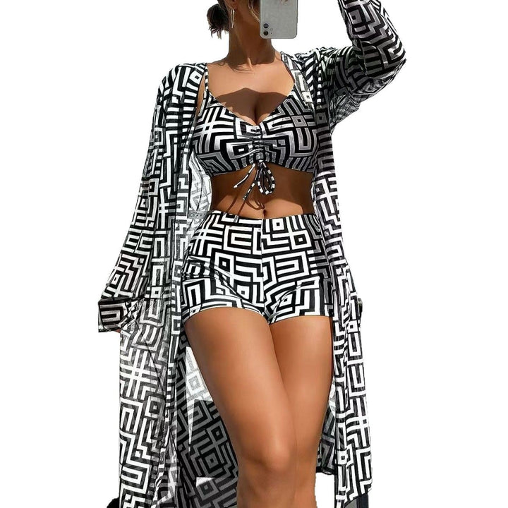 Dame Bikini-sæt med moderigtigt overlay og Boujee-design Stilla