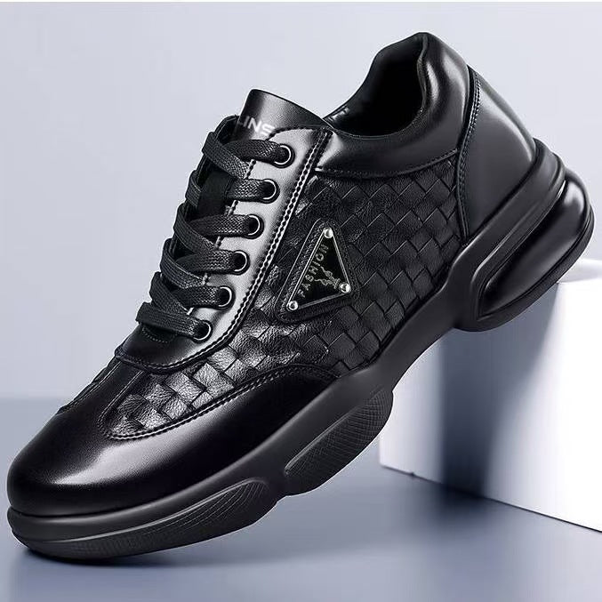 Vidunderlige afslappede vævede læder-sneakers Stilla