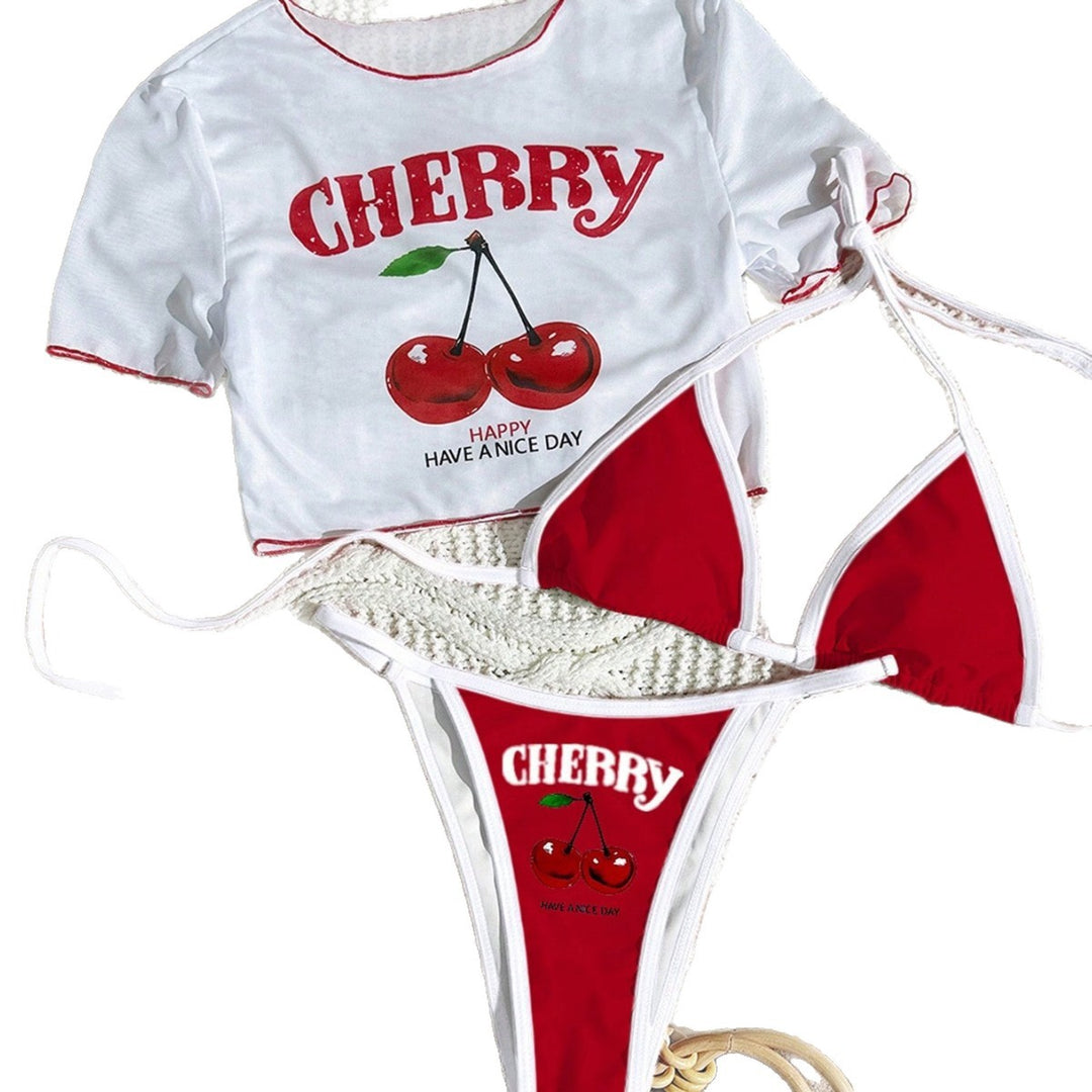 Dame bikini sæt med kreativt grafisk design Skovae