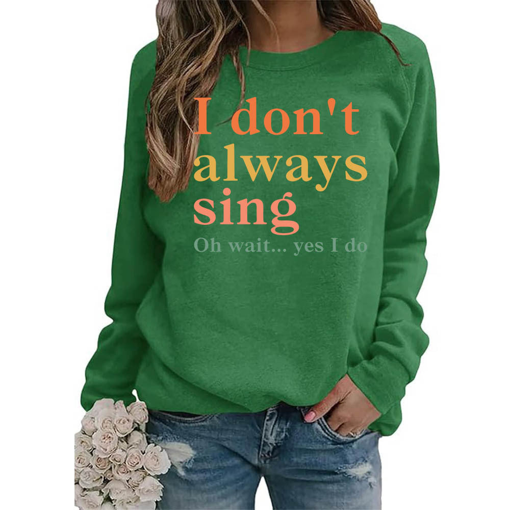 Dame sweatshirt med kreativt slogan og komfortabel pasform Stilla