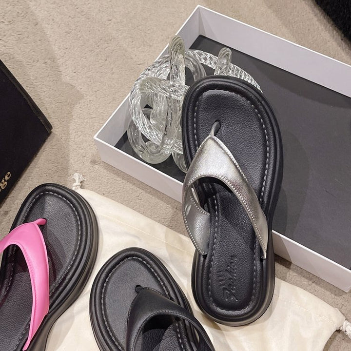 Dame Gelehrte Tåsplit Sandaler med ergonomisk Sål og skridsikker Bund Stilla
