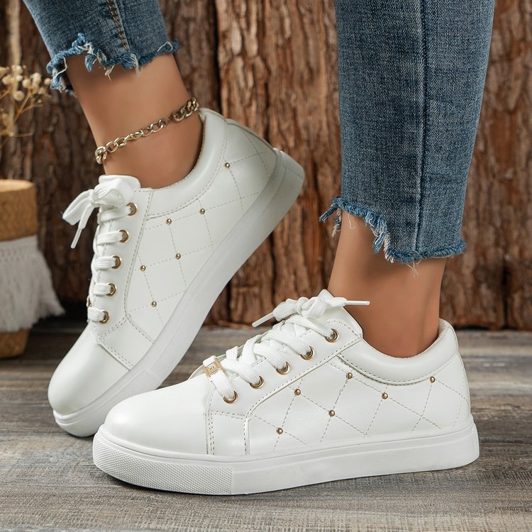 Dame Sporty Sneakers i det elegante stepmønster Stilla