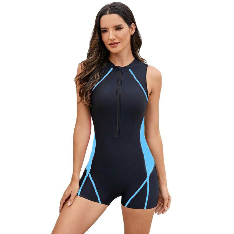 Dame Sporty Swimsuit with Zipper Skovae