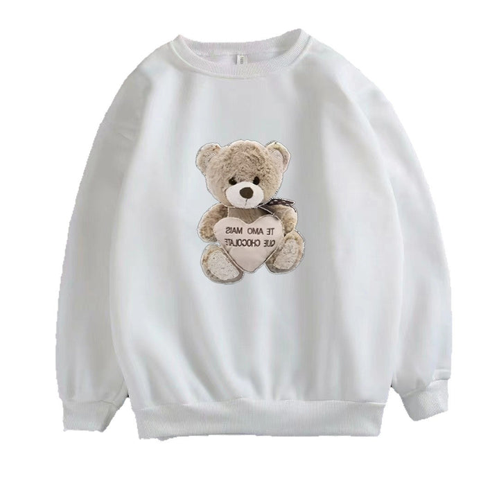 Kvinders sweatshirt med broderet bjørnemotiv Skovae