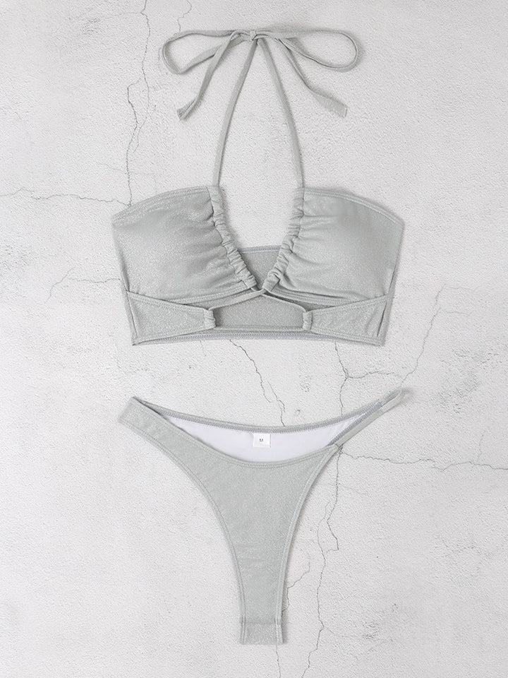 Dame Bikini-sæt med elegant flæsedesign og justerbare stropper Stilla