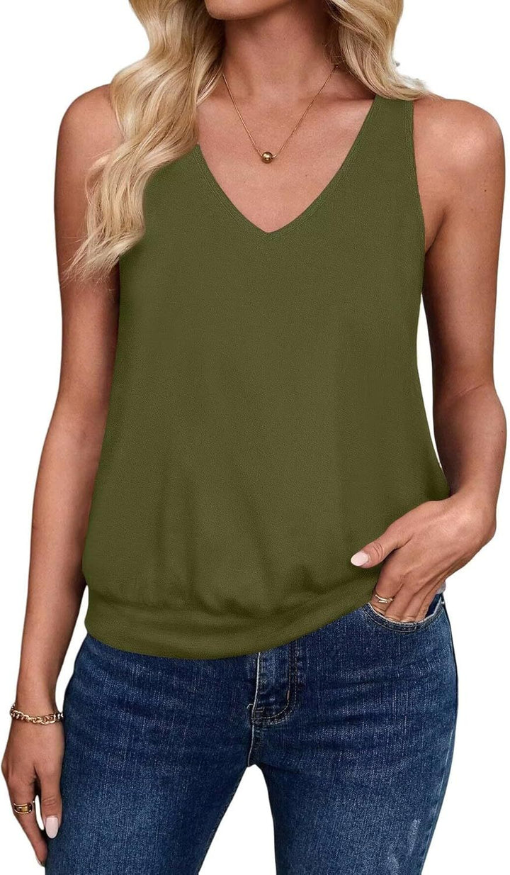 Dame Fritids V-Hals Tanktop Stilla