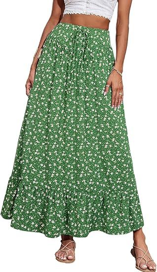 Dame jumpsuit med blomstertryk og elastisk talje