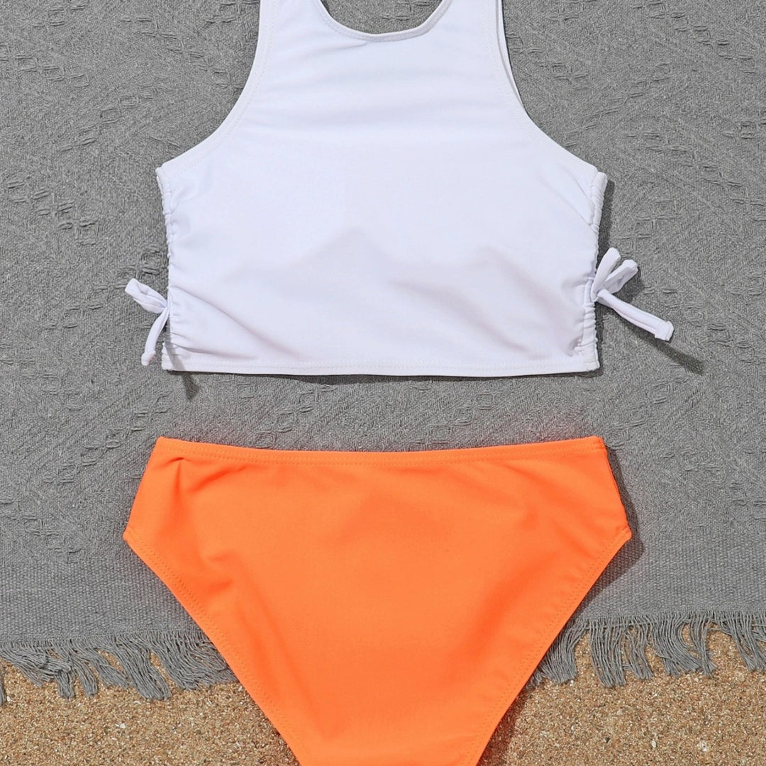 Dame Grafik Crop Top Bikini Sæt Stilla
