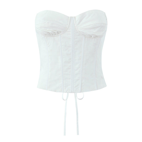 Dame Korsejtoph med elegant bustier-design og raffinerede draperinger Stilla