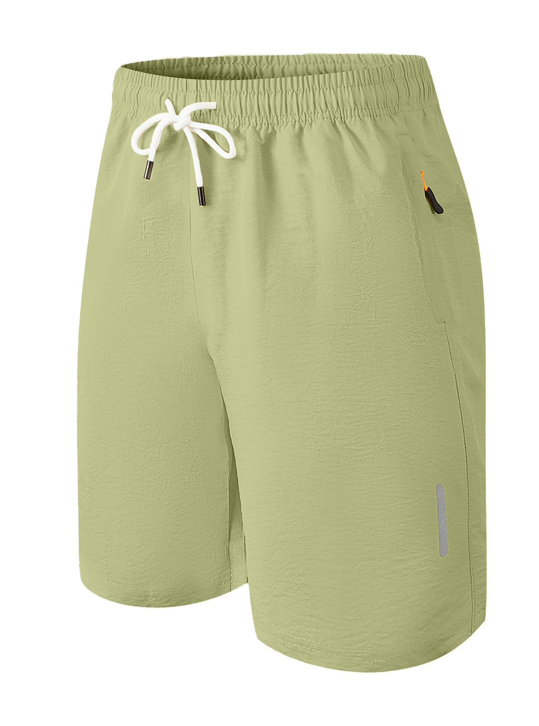 Herrer nan ultralet hurtigtørrende sports- og badshorts med elastisk bund snøre lynlåslomme og reflekterende detalje Skovae