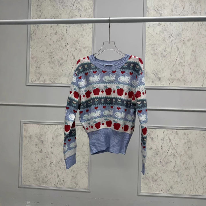 Dame sweatshirt med kreativ mønstermix og høj komfort Stilla
